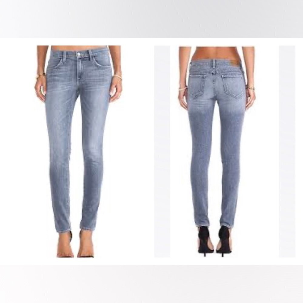 Wildfox Women's size 25 Marianne Mid Rise Gray Skinny Stretch Jeans